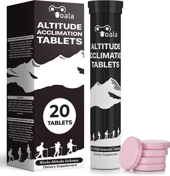Ooala Altitude Sickness Acclimation Tablets